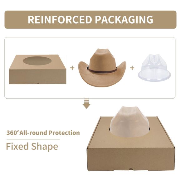 Cowboy Hats For Women And Men With Wide Brim Felt Suede Western Hats For🦎 - Picture 4 of 4